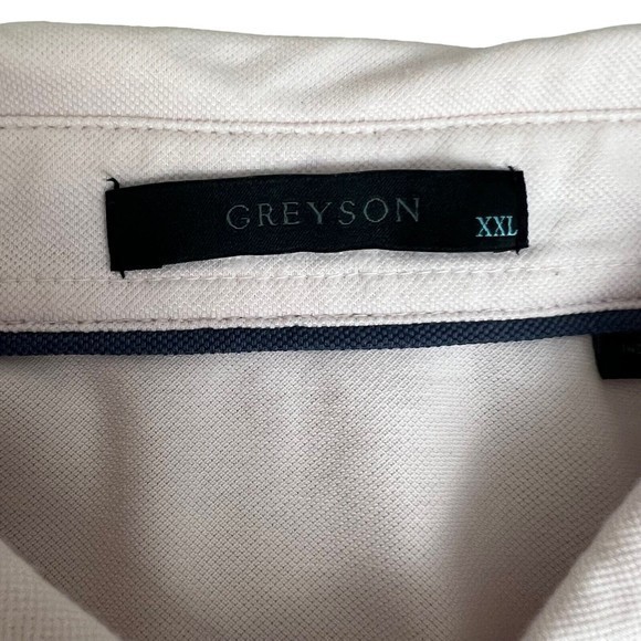 Greyson Mens Light Pink Collared Short Sleeve Polo Shirt Size XXL - Picture 4 of 5